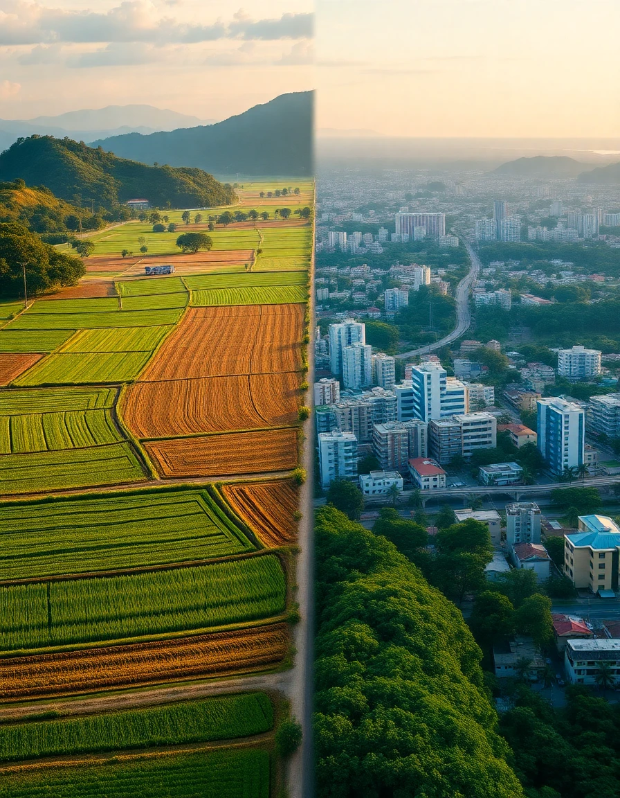 Comparação: interior versus centro da região capa